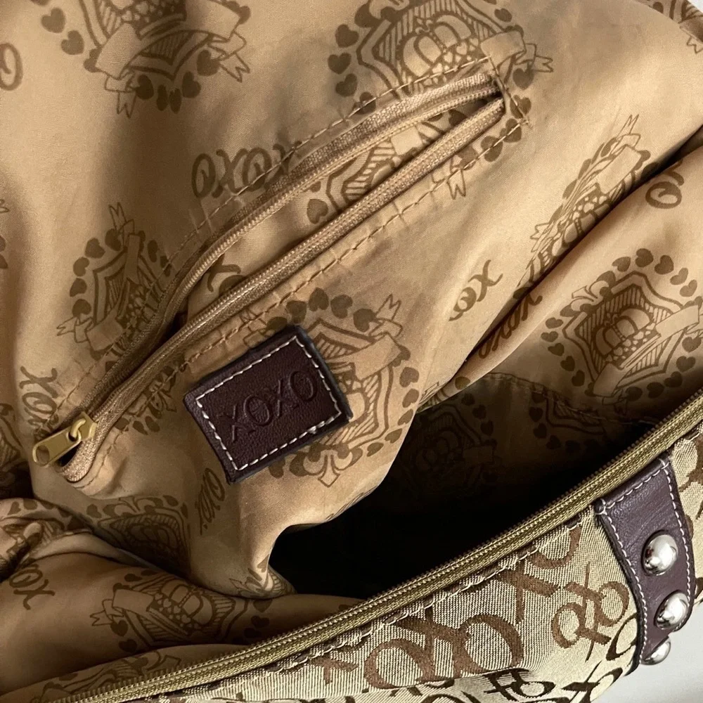 Vintage Y2K XOXO Tan and Brown Hobo Bag Casual Chic